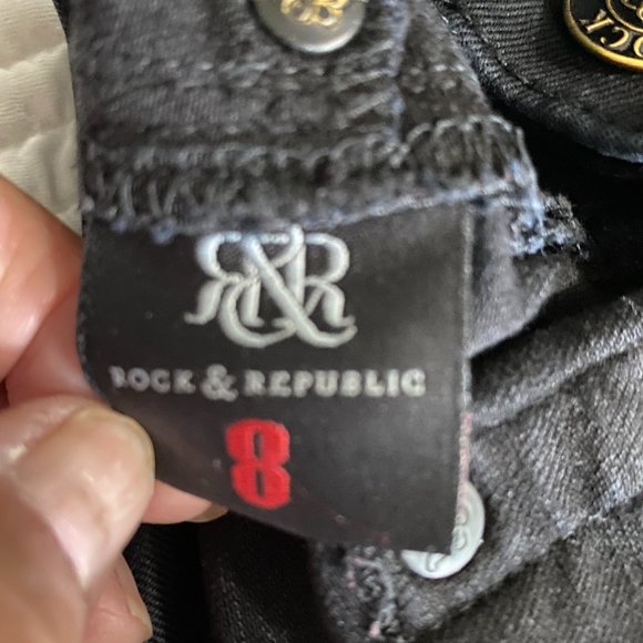 EUC Rock & Republic Black Kashmere Skinny Jeans~8 - Picture 3 of 11